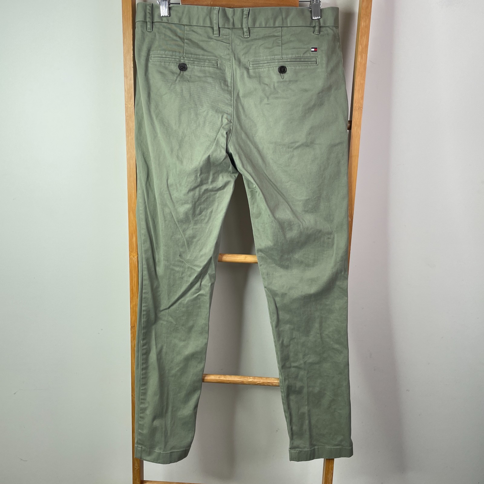 Tommy Hilfiger Pants Mens 32X32 Green Bleecker Chino Stretch Slim Fit TH Flex thumbnail 6