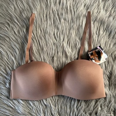 Maidenform Multiway Wireless Bra Women's Size Medium Brown Lightly Lined No Slip
