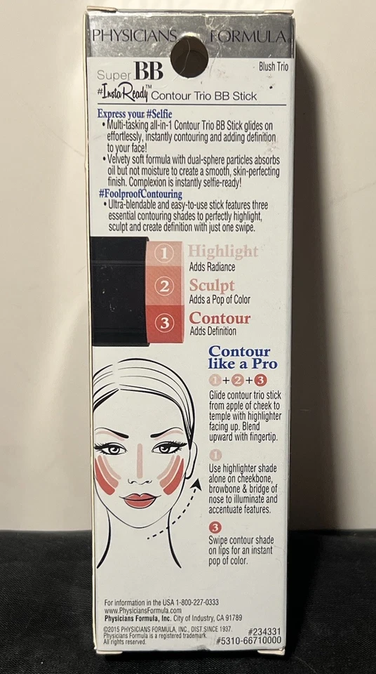 Physicians Formula Super BB Insta Ready Contour Trio BB Stick Blush Trio 6671 Foto 2 de 4