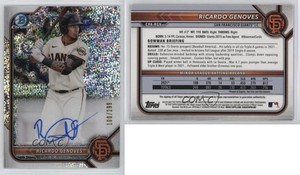 2022 Bowman Chrome Prospect Speckle Refractor /299 Ricardo Genoves #CPA-RGV Auto