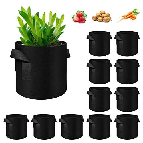 WHATWEARS 12 Pack 10 Gallon Plant Grow  Assorted sizes , colors