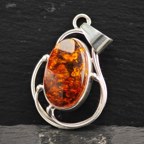 Baltic Amber Pendant Sterling Silver