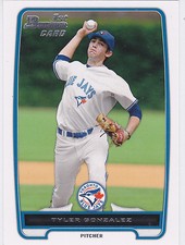 Tyler Gonzales Toronto Blue Jays 2012 Bowman Draft Prospects Card