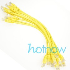 Lot 10 cables/ 8inch 21cm 568B CAT5E UTP Ethernet RJ45 Patch Cable Network Cable