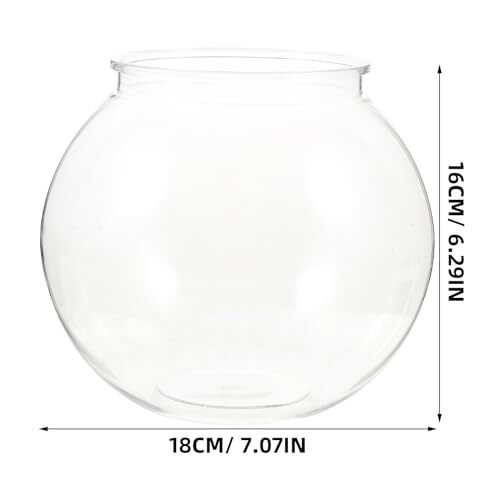Plastic Fish Bowl, Round Aquarium Clear Small Fishbowl Clear Ivy Bowls