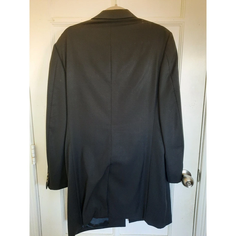 Abrigo Blazer Versace Classic V2 Hombres 48R Lana Negro Cuatro Botones de Metal Hecho en Italia Foto 3 de 4