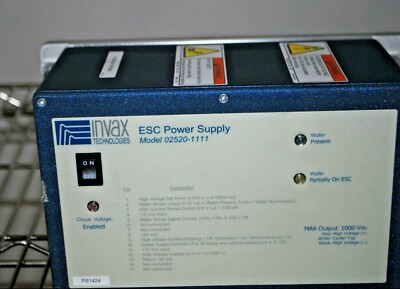 02520-1111 / INVAX ESC POWER SUPPLY MODEL 02520-1111 / INVAX TECHNOLOGIES