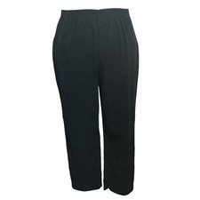 Alfred Dunner 12 Black Vintage Pull On Pants Straight Leg Classic Fit Trousers