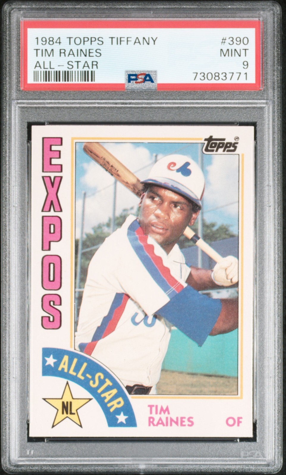 1984 Topps Tiffany Tim Raines All-Star #390 PSA 9 Mint Low Pop