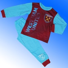 Image of West Ham FC Pyjamas WHFC Age 4 5 6 7 8 9 10 11 12 Years