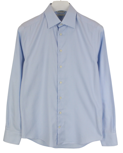 Chemise coupe ajustée bleu clair Flanelle de coton égyptien Canada