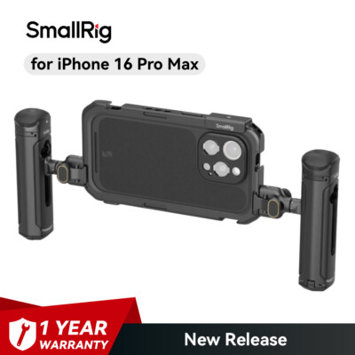 SmallRig Phone Video Cage Dual Handheld Kit for iPhone 16 Pro Max for Video
