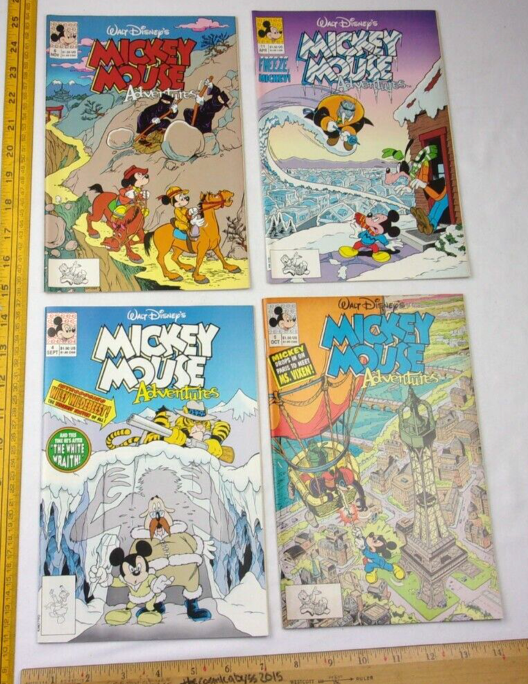 Mickey Mouse Adventures 4 5 6 11 comic book lot 1990s VF/NM Disney