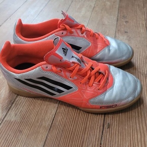 Men's Adidas F50 Indoor Soccer Men's 6 Women's 7.5 Orange & Silver