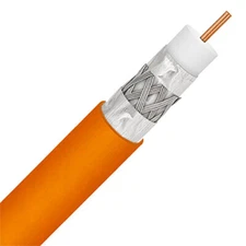 400FT / 1000FT RG6 TRISHIELD DIRECT BURIAL UNDERGROUND BULK COAXIAL CABLE ORANGE
