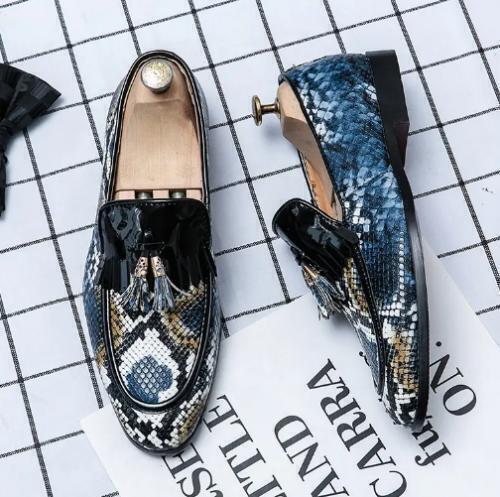 Men's Trendy Slip-On Loafers with Tassel Design for Casual or Nightclub Wear-image