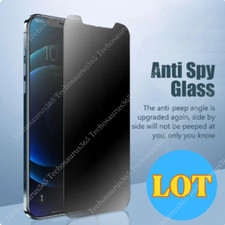 Privacy Screen Protector Tempered Glass Lot For iPhone 15 14 13 12 11 16 XR 8 7