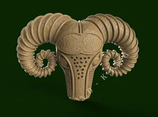 STL 3D Model THE MASK GOAT for CNC ROUTER 3D Printer Engraver Carving Aspire