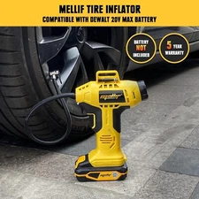 Cordless Tire Inflator Air Compressor for Dewalt 20V Max Battery 160PSI Portable