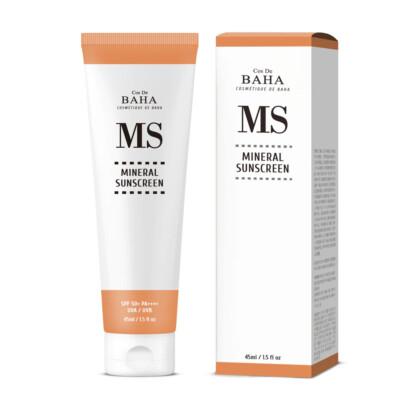 [Cos De BAHA] Mineral Sun Cream - 45ml (SPF50+ PA++++) / Free Gift