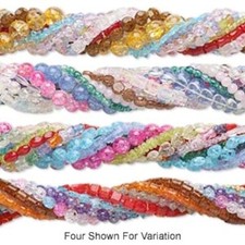 10 Strands Crackle Glass Bead Mix with Mixed Colors  Shapes 