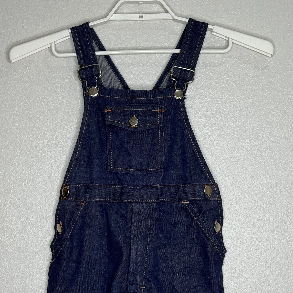 Vintage Gia Togs Denim Overalls Sz 10 Kids Adjustable Straps