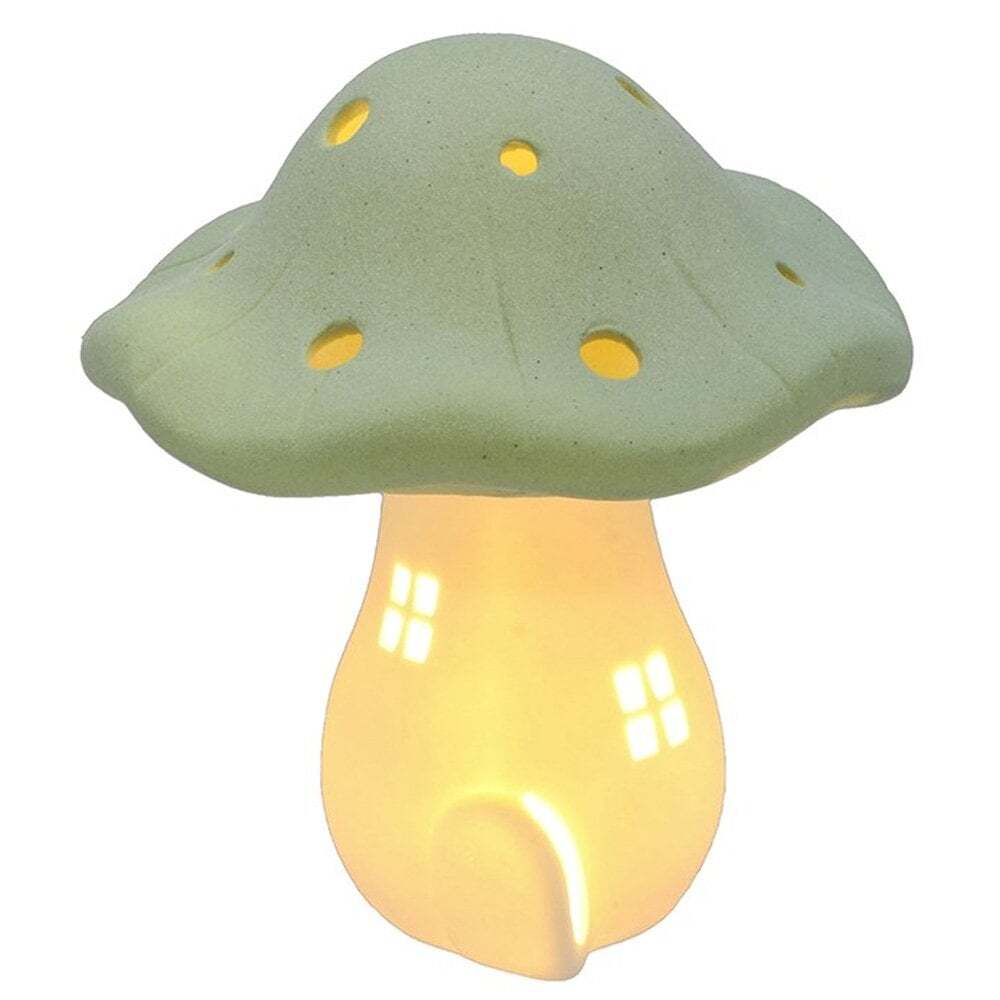 Shudehill Giftware Mushroom LED Glow House - Sage 343021
