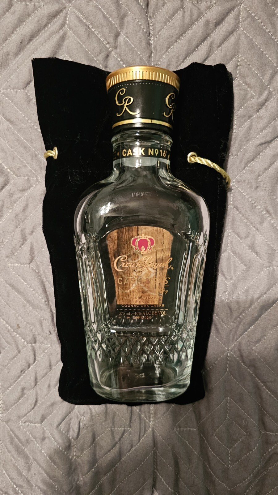 Crown Royal Cask No. 16 Bottle and Bag 375 ml (No Box)