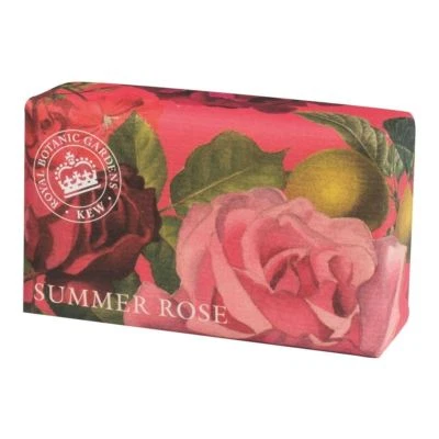KEW ROYAL BOTANIC GARDENS Kew Gardens Vintage Wrapped Luxury Shea Butter Vegan Soap Summer Rose Scented