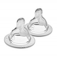 MAM Bottle Nipples Slow Flow Nipple Level 1 Set of 2, for Newborns and Older