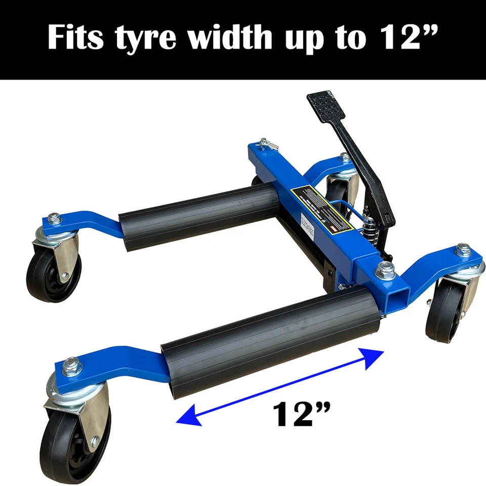 4PC 3000lbs Hydraulic Vehicle Positioning Jack SET -12" Wheel Dolly Car Go Jacks - image 4 of 4
