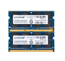 2PCS For Crucial 4GB 2RX8 PC3-10600S DDR3 1333Mhz Laptop Memory RAM SODIMM @DD