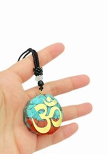 Orgone OM Reiki Energy Pendant EMF Pendant Necklace Copper Sticker Protection