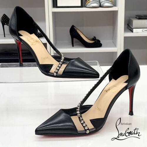 Christian Louboutin Pumps Spike Leather Black EU35/US5 02495c - Picture 1 of 24