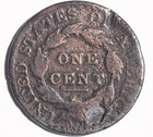 1826 Coronet Head US Large Cent, VG details, corroded, holed — photo 2