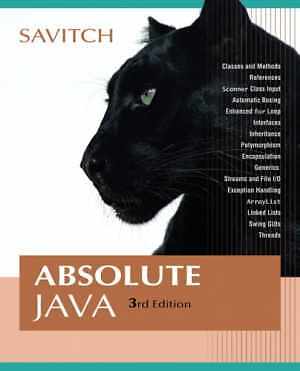 Absolute Java (3rd Edition) - Paperback, by Savitch Walter - Good t