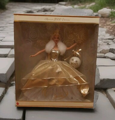 New Millenium barbie 2000 Christmas Ornament Holiday In Box