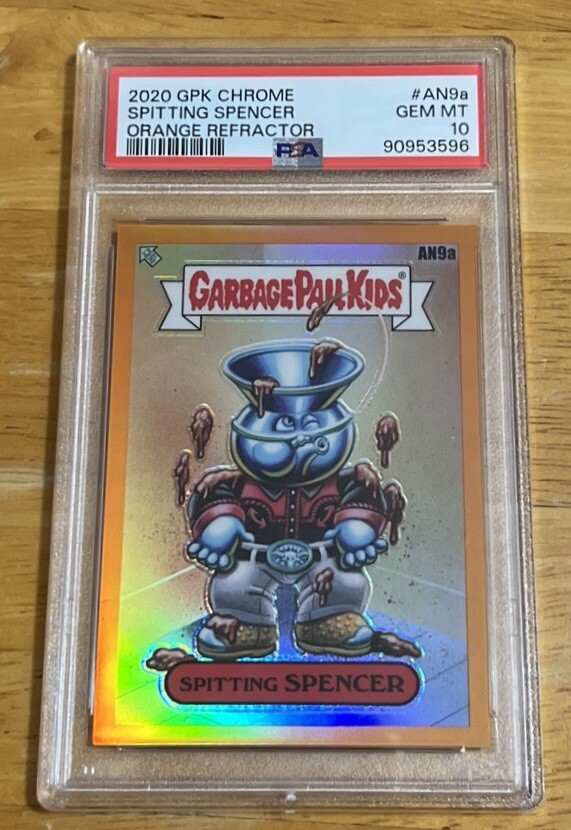 2020 GPK Chrome Spitting Spencer Orange Refractor /75 PSA 10 Gem MT