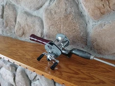 1970'S Pflueger Supreme 510 Reel/GEP ROD STEEL W/BAKELITE HANDLE 1940S 