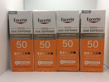 Eucerin Tinted Age Defense Hyaluronic Acid SPF 50 Face Sunscreen Lotion, 05/2026