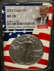 2024 1oz Silver Eagle NGC MS70 - Trump Flag Holder!!!