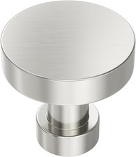 5 Pack Brushed Nickel Round Cabinet Knobs Modern Drawer