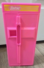 Vintage Arco Barbie Pink Refrigerator Plastic 1990 Dream Kitchen Fridge