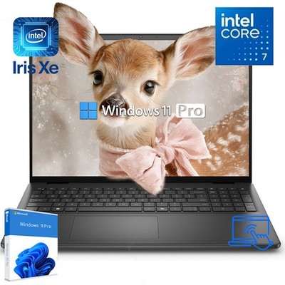  Dell 16 Laptop, 16'' Full HD Touch Backlit, 10 cores Intel Core 7 150U Win11Pro