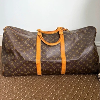 Louis Vuitton Keepall Bandoulière 60 M41412 Monogram Canvas Travel Duffle Bag