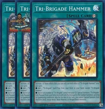 Yugioh! 3x Tri-Brigade Hammer DOOD-EN068 Super Rare 1st Ed NM