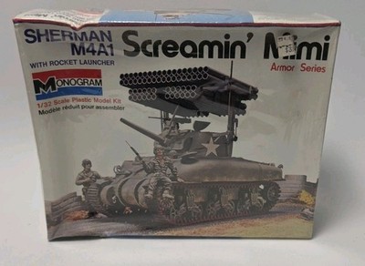 Vintage Monogram Sherman M4A1 Screamin' Mimi 1/32 Scale Model Kit Factory Sealed
