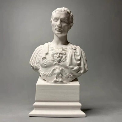 Handgefertigte antike griechische Caesar-Skulptur, klassische Museumsreplik...