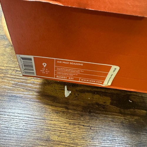 Nike Air Max 90 Mens Brown Leather Casual Athletic Shoes Sz 9 865031-221 - Picture 10 of 12