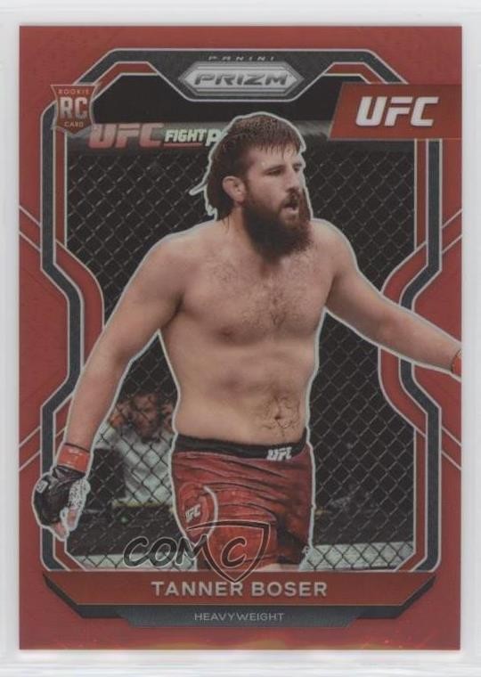 2021 Panini Prizm UFC Red Prizm 94/275 Tanner Boser #91 0tb1